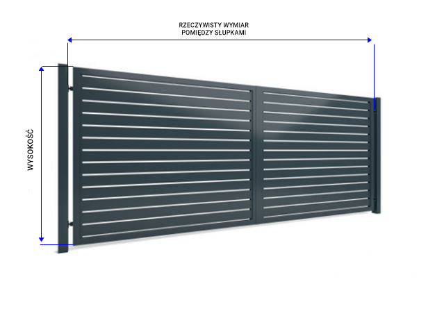 pomiary bramy uchylnej classic line