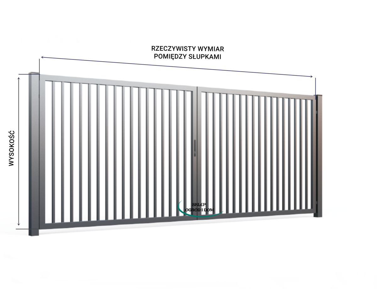 pomiary bramy uchylnej magro