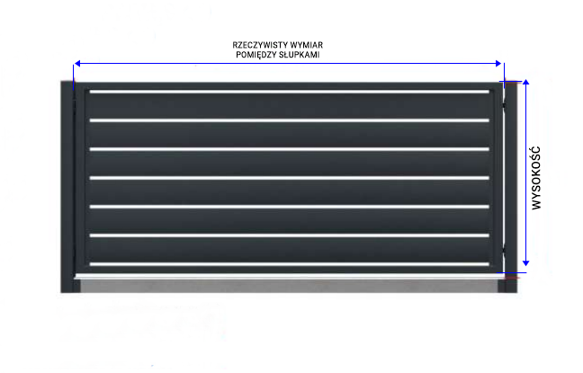 pomiary przęsła ogrodzeniowego cubus delux