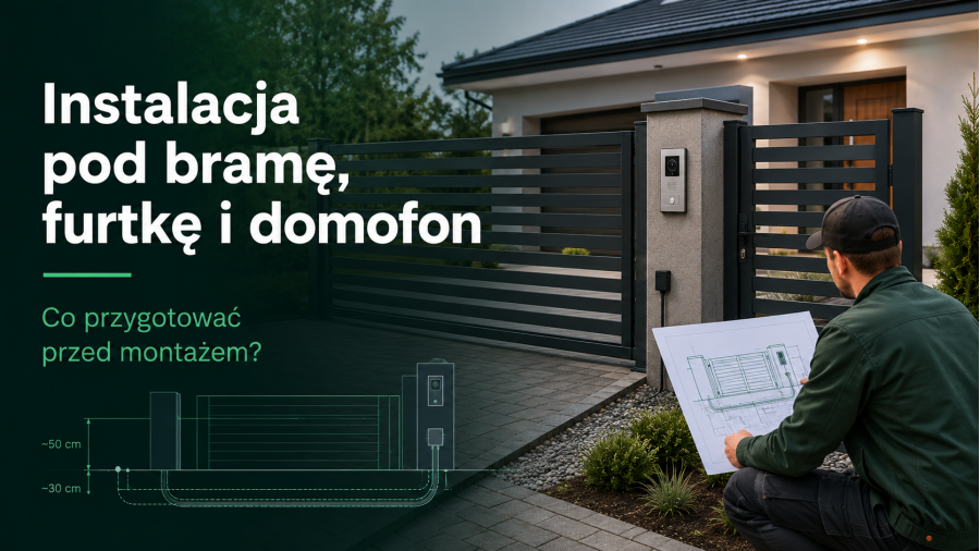 Jak przygotować instalację elektryczną pod bramę, furtkę i domofon?